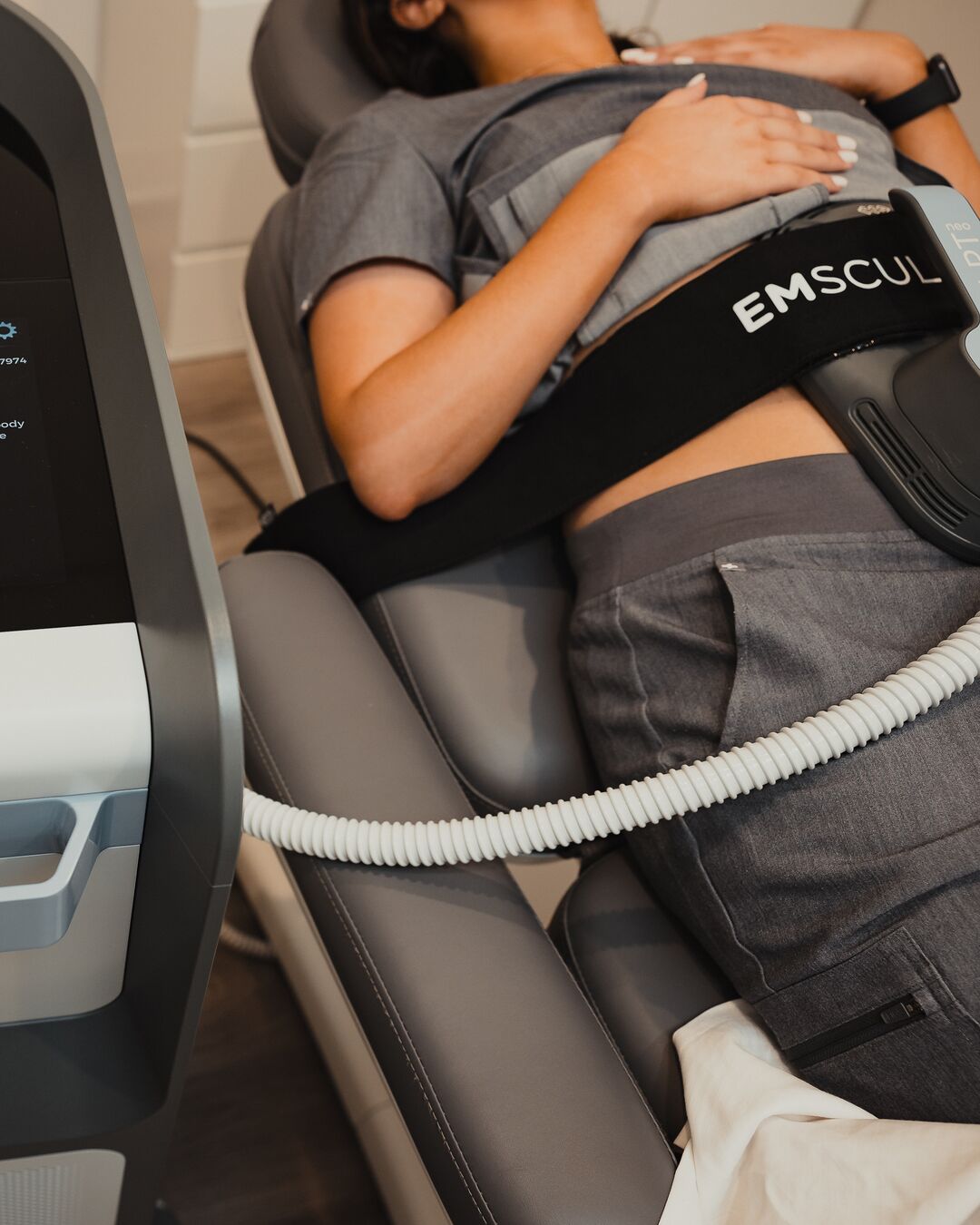 EmSculpt NEO body sculpting session at Skin Lab Med Spa in Falls Church, VA