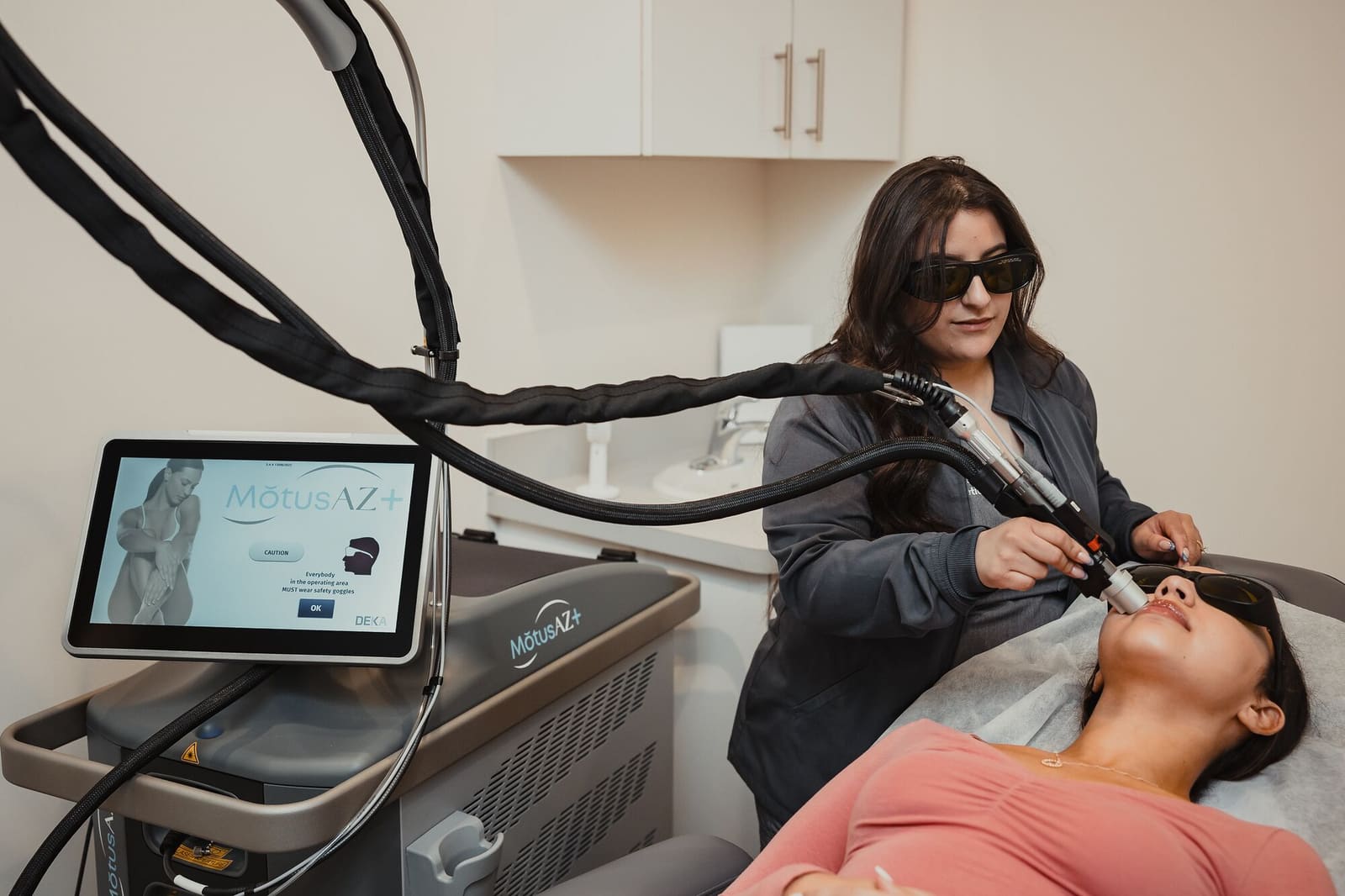 Motus AZ+ laser skin rejuvenation device at Skin Lab Med Spa in Falls Church, VA